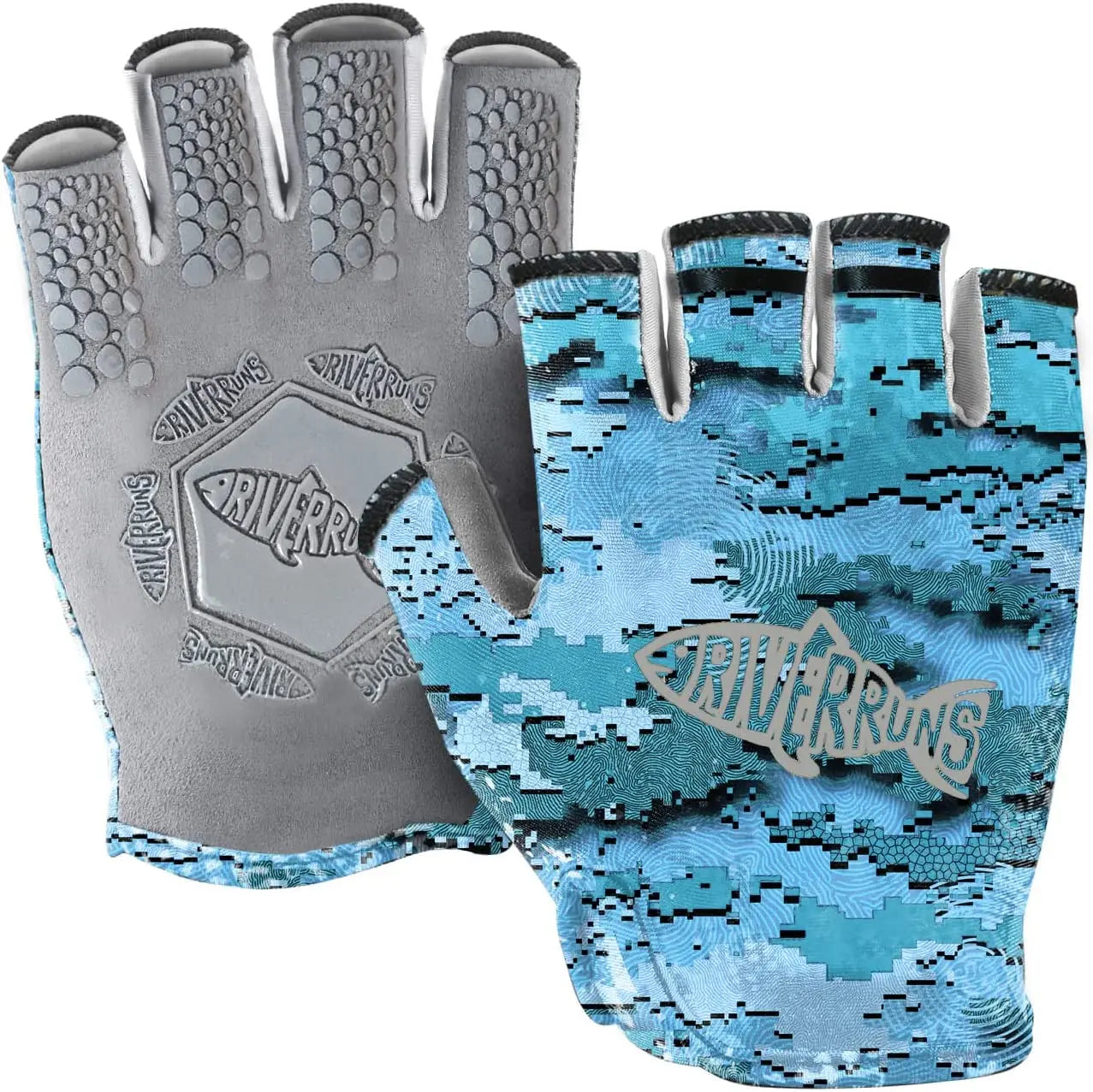 UPF 50+ Fingerless magnet Fishing Gloves – Anti-Slip & Quick-Dry