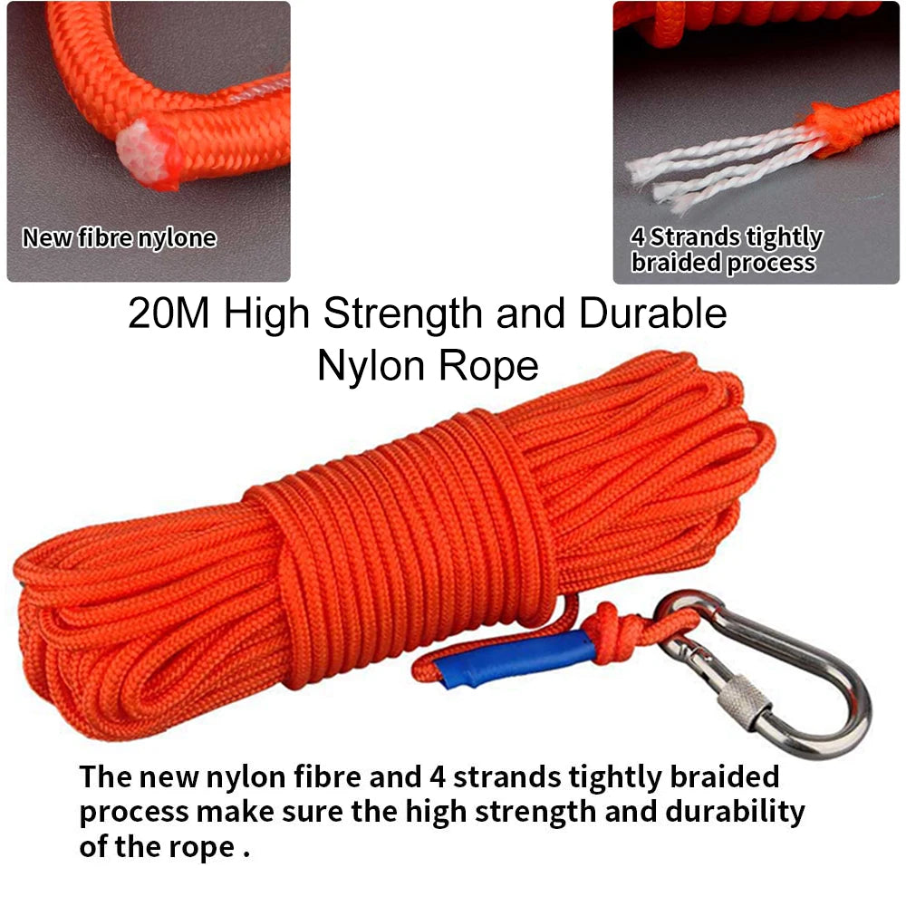 Heavy-Duty Magnet Fishing Rope – Strong Nylon Braid