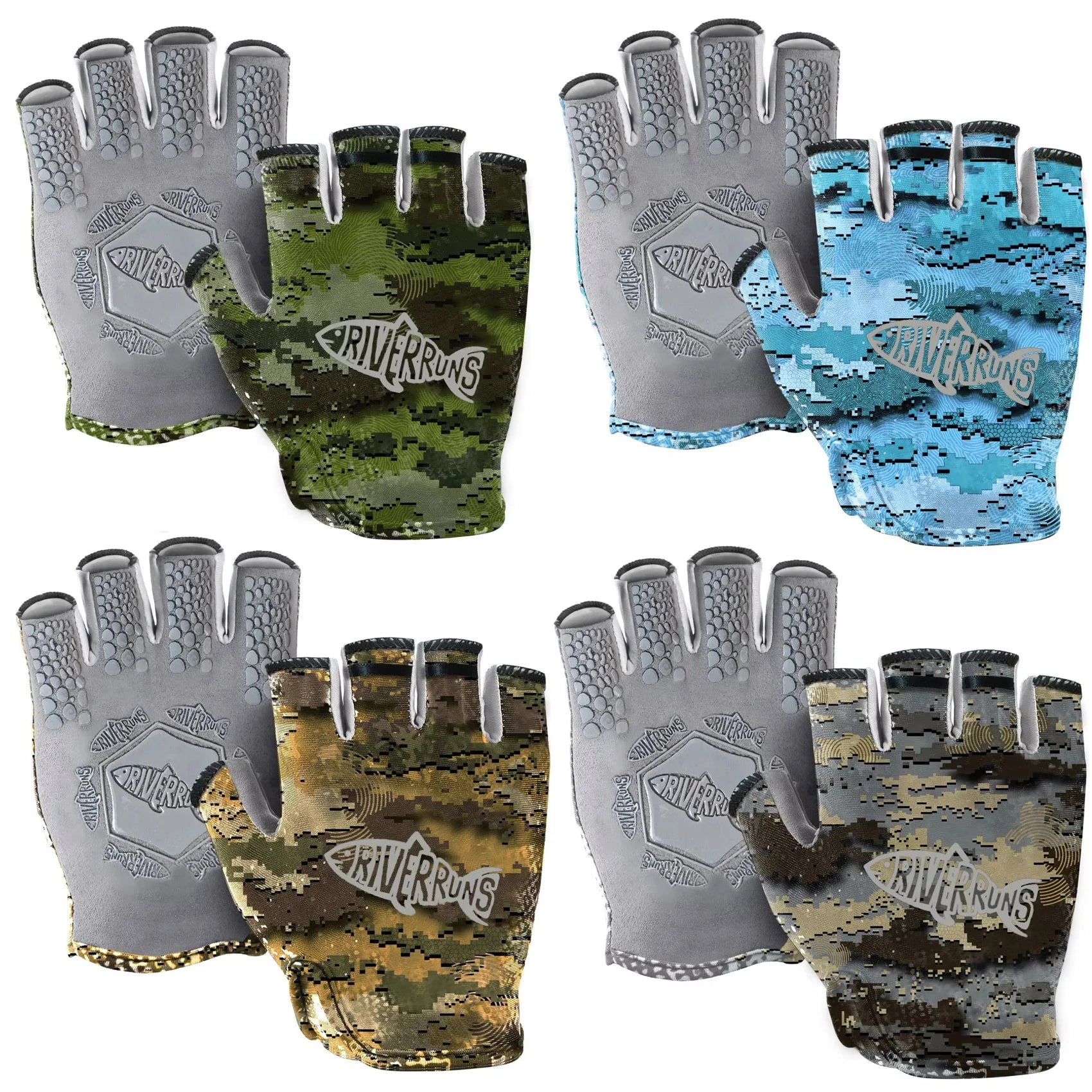 UPF 50+ Fingerless magnet Fishing Gloves – Anti-Slip & Quick-Dry