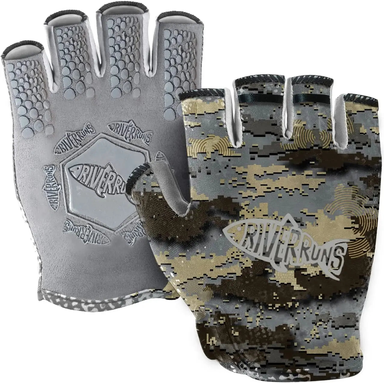 UPF 50+ Fingerless magnet Fishing Gloves – Anti-Slip & Quick-Dry