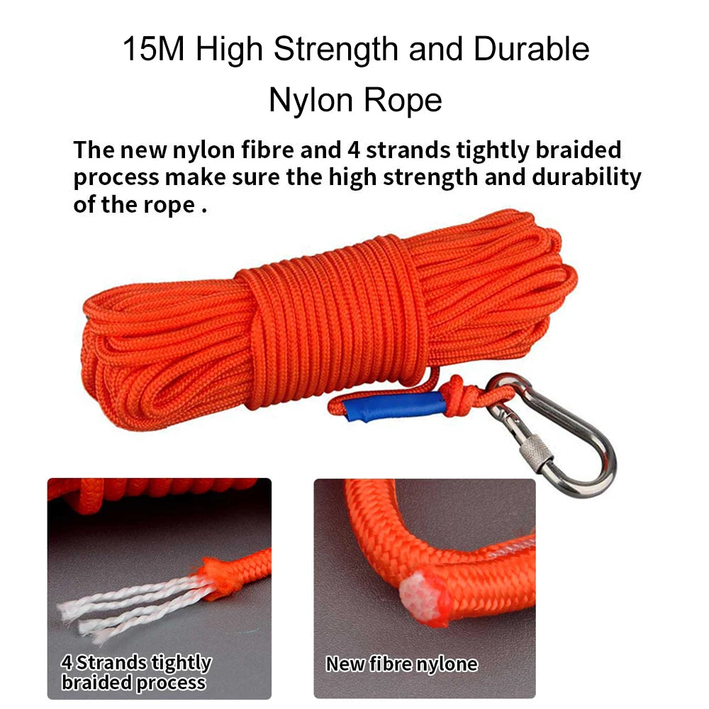 Heavy-Duty Magnet Fishing Rope – Strong Nylon Braid