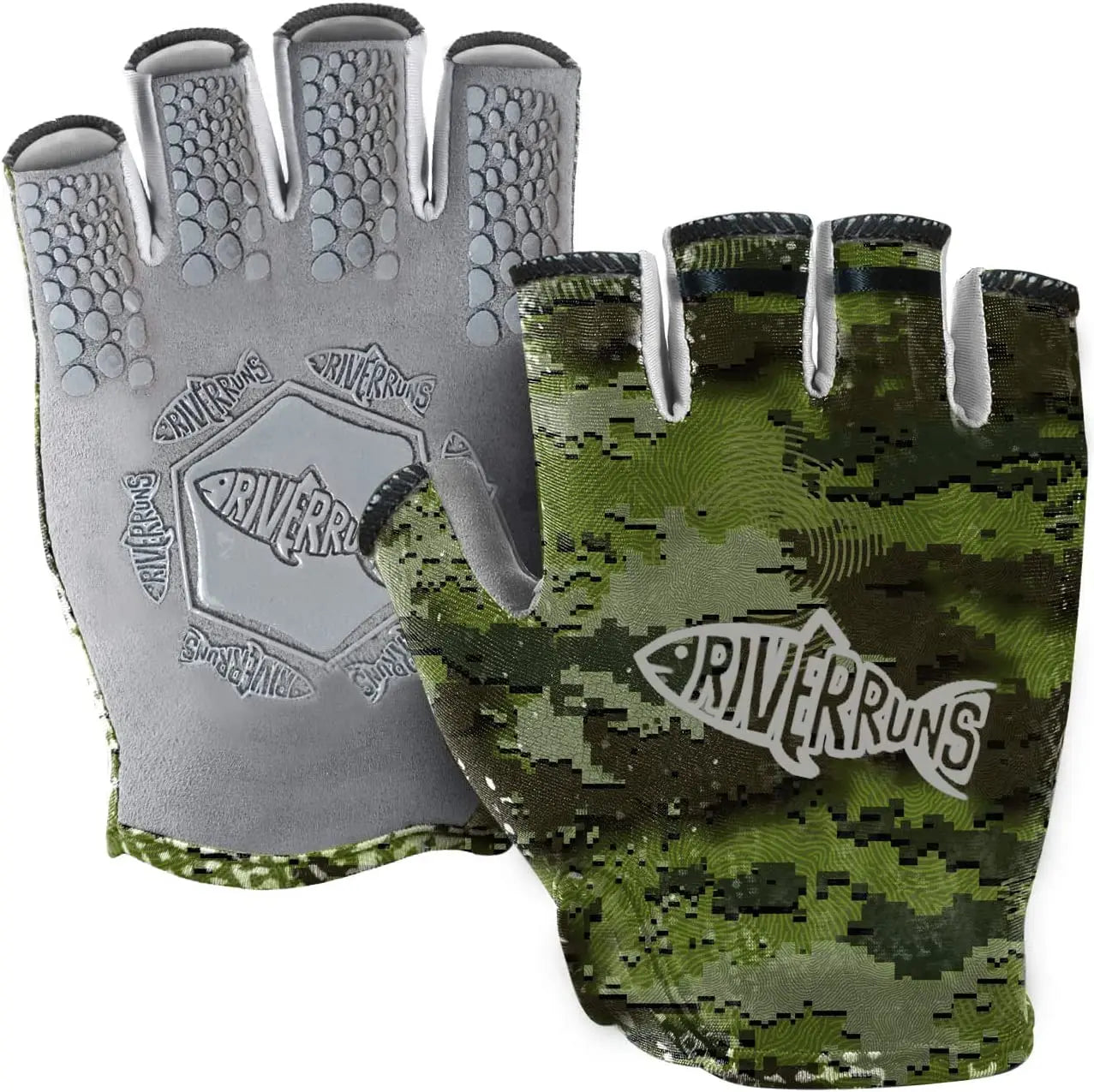 UPF 50+ Fingerless magnet Fishing Gloves – Anti-Slip & Quick-Dry